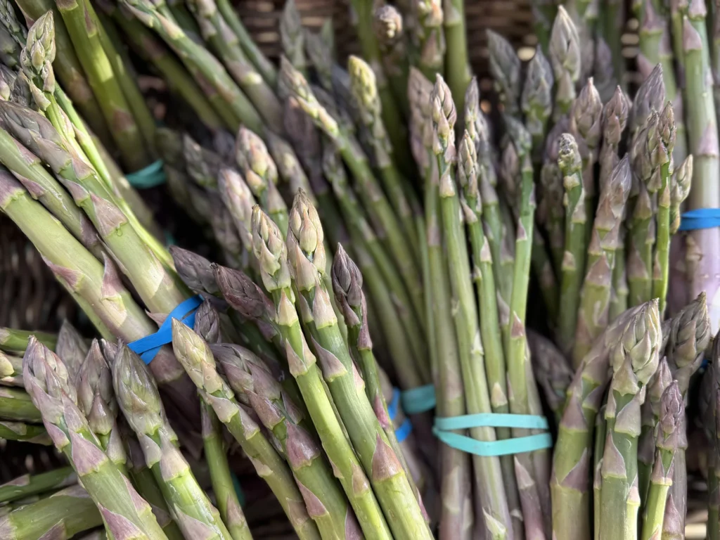Asparagus is now available in the farm shop.
